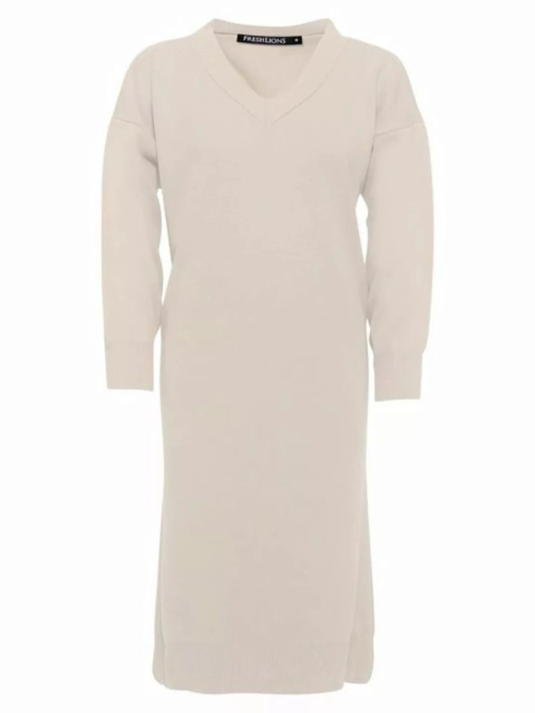 Freshlions Strickkleid Strick Kleid 'RAHEL' Beige Onesize günstig online kaufen