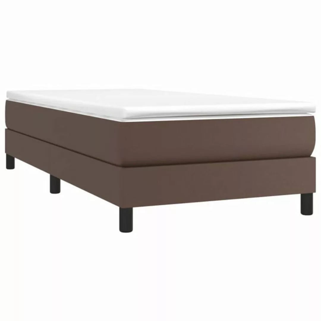 vidaXL Bett Bettgestell Braun 80x200 cm Kunstleder günstig online kaufen