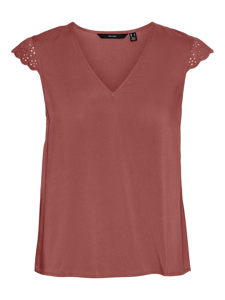 VERO MODA Spitzen- Bluse Ohne Ärmel Damen Rot günstig online kaufen
