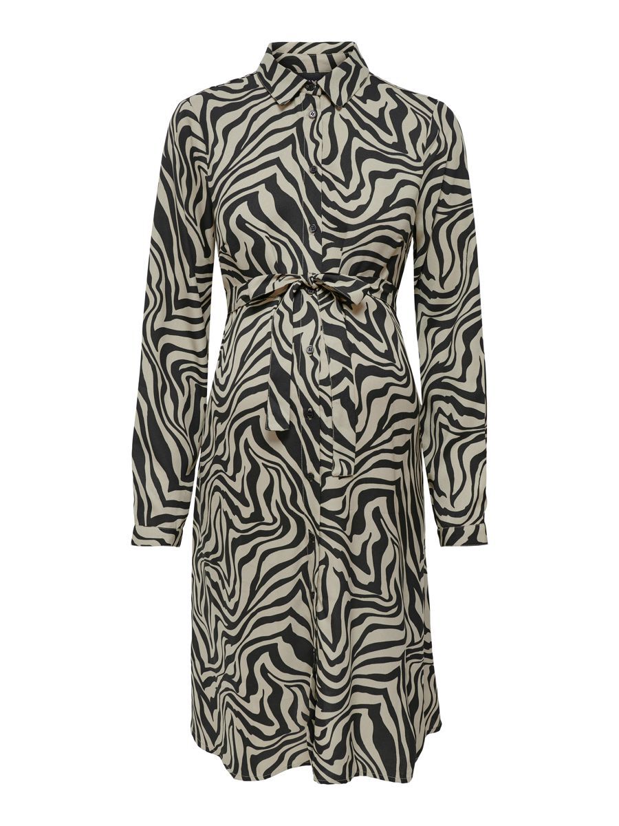 ONLY Mama Print- Blusenkleid Damen Beige günstig online kaufen