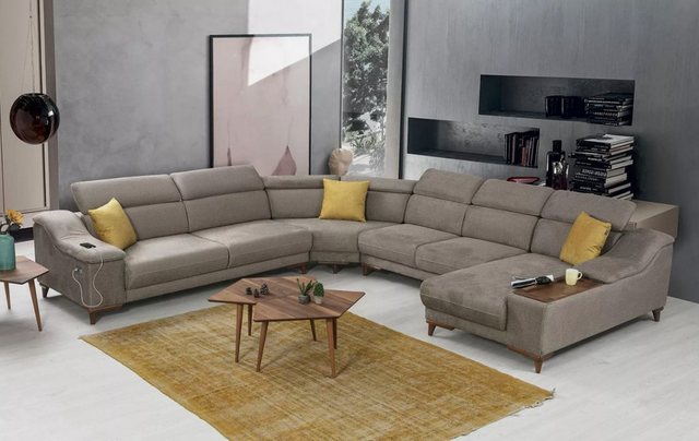 JVmoebel Ecksofa Sofa U-Form Wohnzimmer Ecksofa Polstermöbel Modern, 6 Teil günstig online kaufen