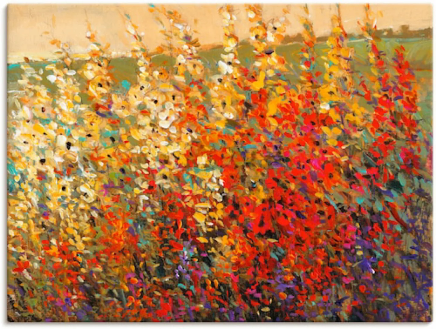 Artland Leinwandbild »Feld mit Herbstblumen I«, Blumenwiese, (1 St.), auf K günstig online kaufen