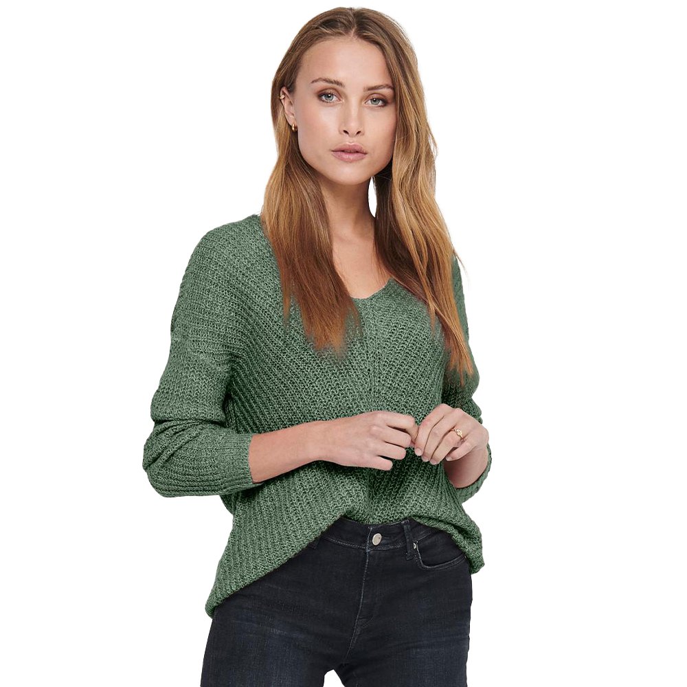 Jdy New Megan V-ausschnitt Pullover 2XL Basil / Detail W Black Ply günstig online kaufen