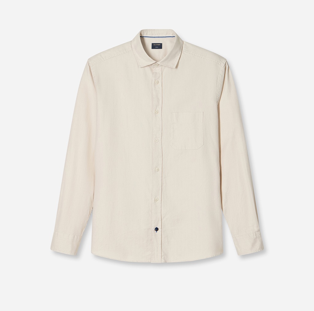 OLYMP Flanellhemd, casual, modern fit, Kentkragen, unifarben günstig online kaufen
