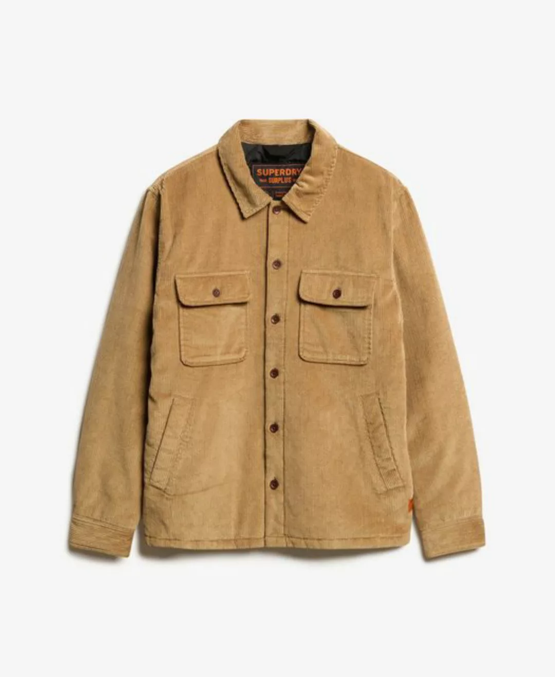 Superdry Hemdjacke SURPLUS CORD QUILT OVERSHIRT Sandstone Brown günstig online kaufen