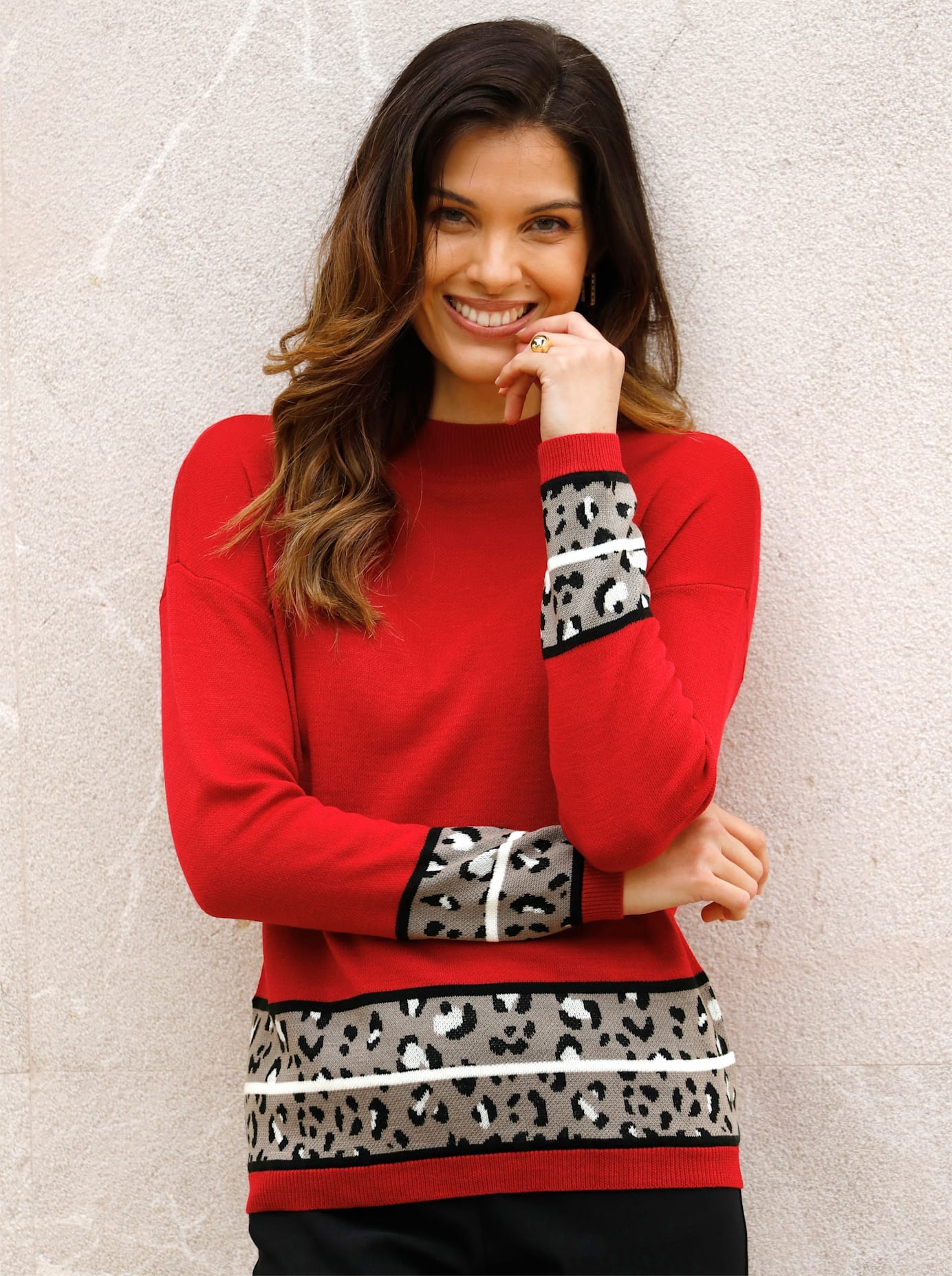 Classic Basics Stehkragenpullover "Langarm-Pullover" günstig online kaufen