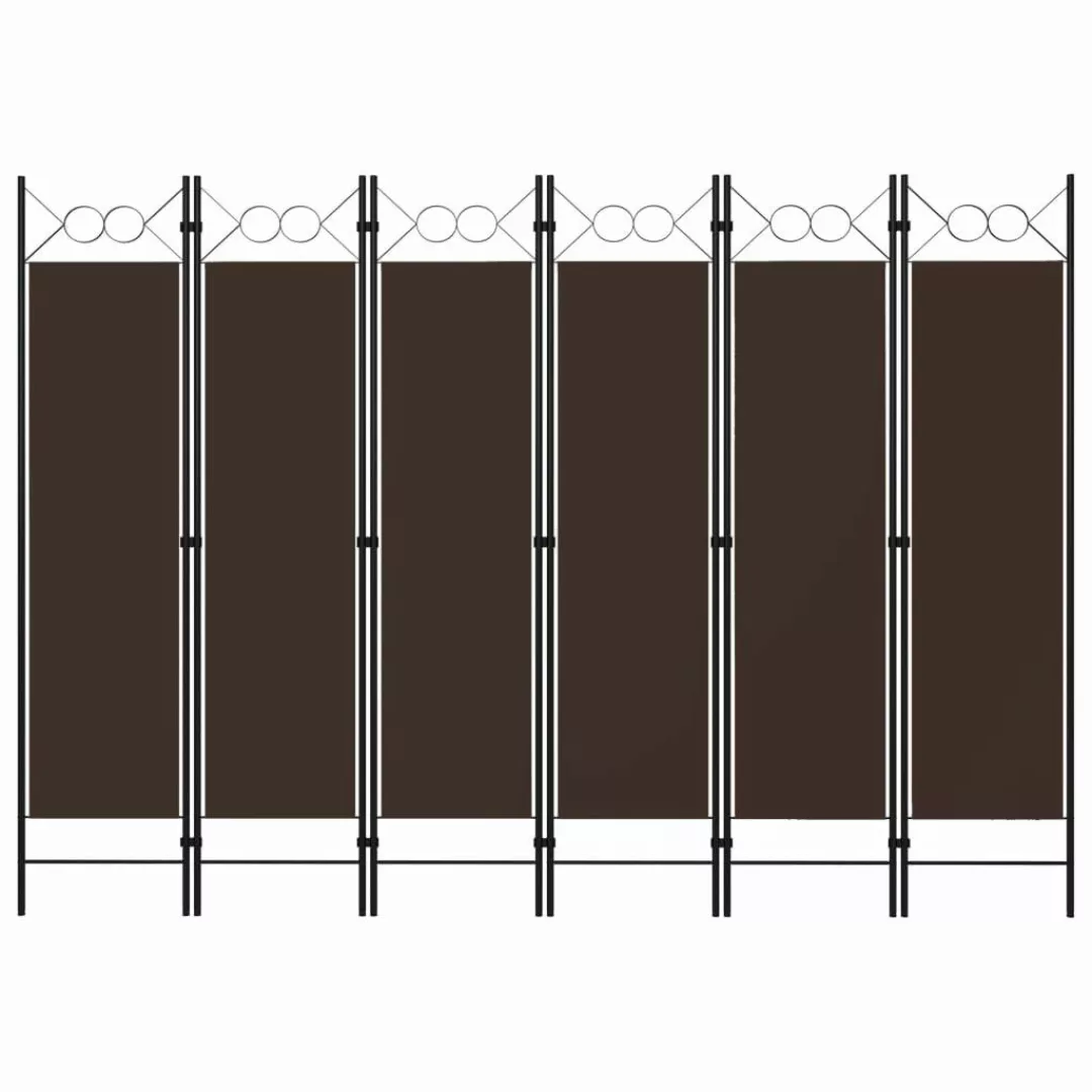 vidaXL Raumteiler 6-tlg. Raumteiler Braun 240 günstig online kaufen