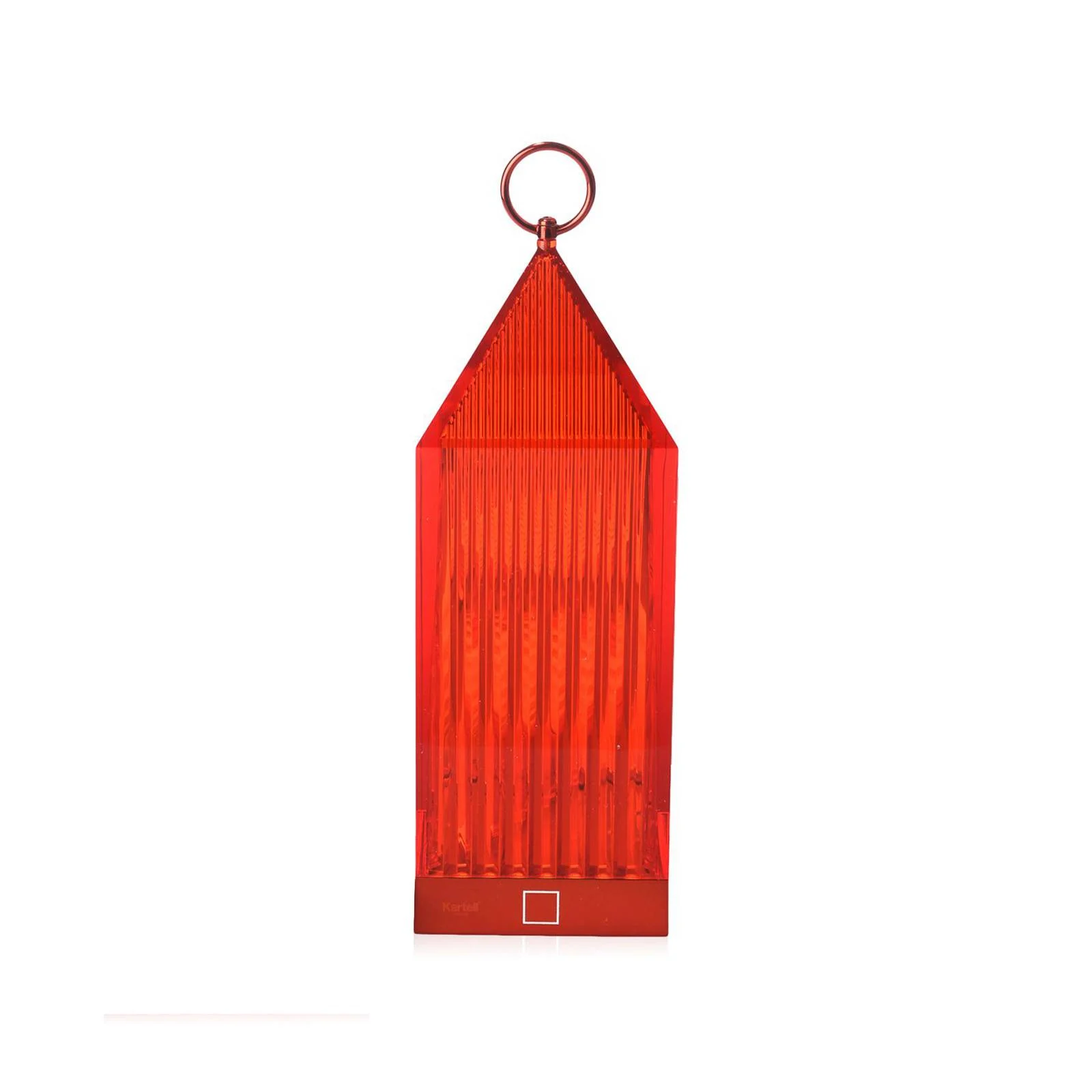 Kartell LED-Akku-Tischlampe Lantern, rot, recycelt, IP54 günstig online kaufen