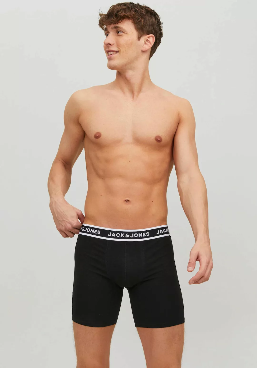 Jack & Jones 3-er Set Boxer Briefs Schwarz günstig online kaufen