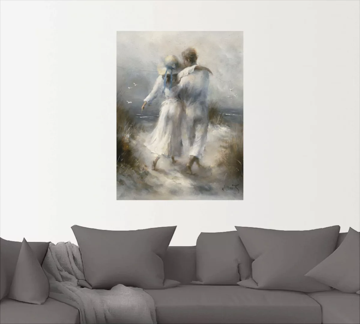 Artland Wandbild "Romantik", Paar, (1 St.), als Leinwandbild, Poster, Wanda günstig online kaufen