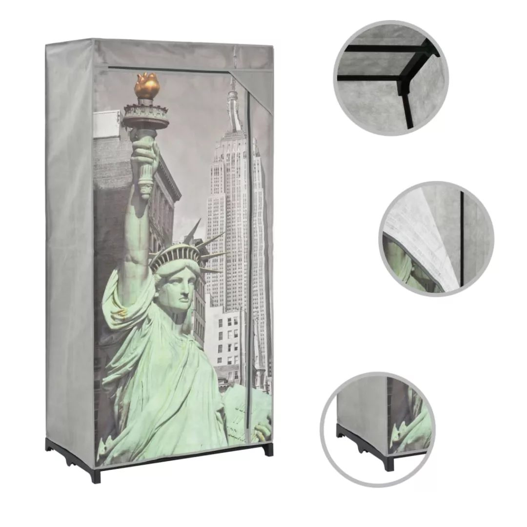 Kleiderschrank 75×45×160 Cm New York Stoff günstig online kaufen