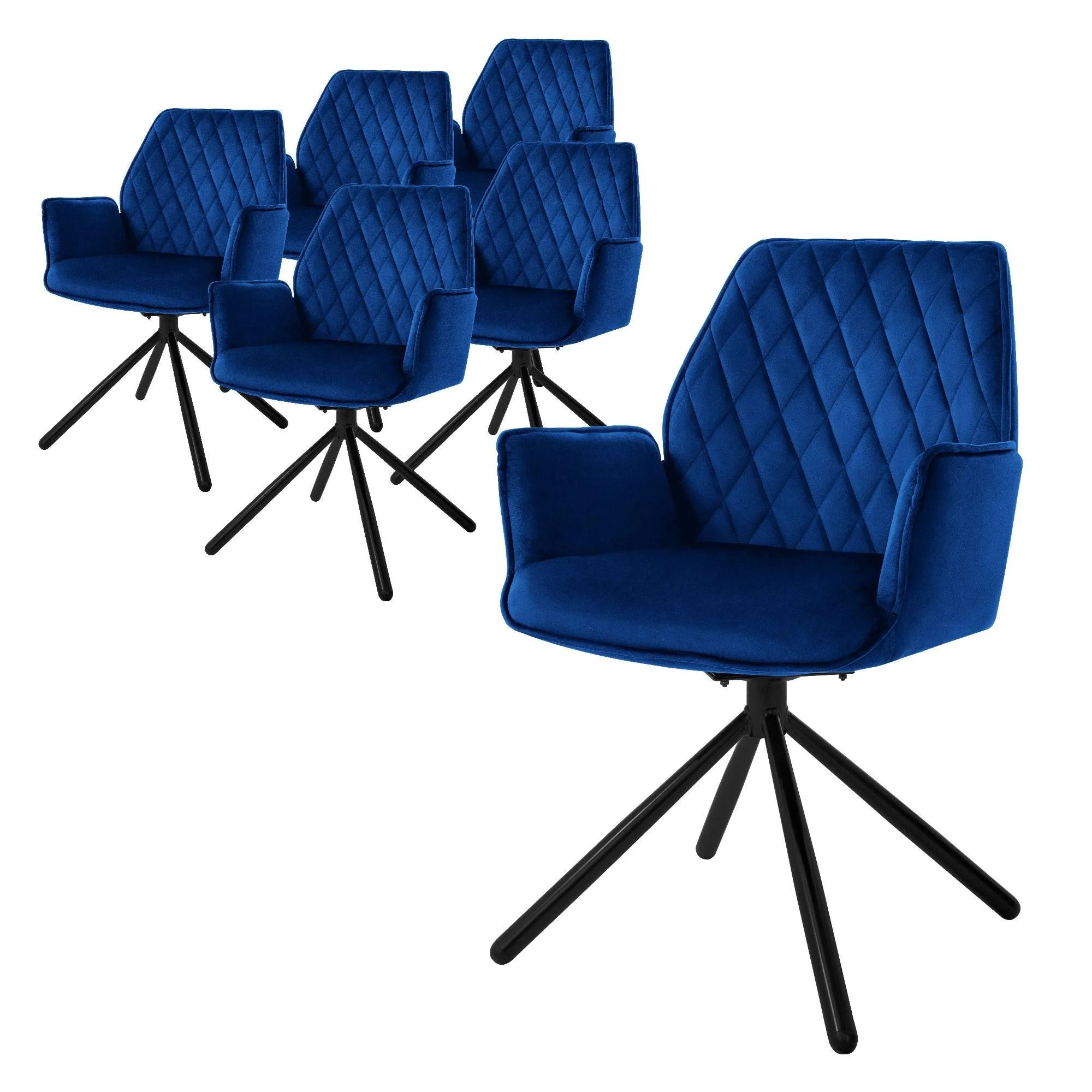 ML-Design | 6er-Set Esszimmerstühle Hale Samt günstig online kaufen