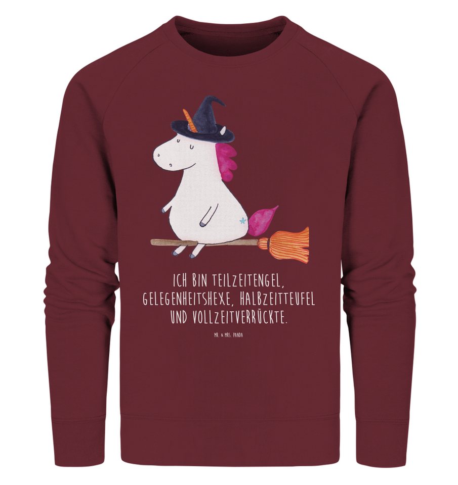 Mr. & Mrs. Panda Longpullover Größe XS Einhorn Hexe - Burgundy - Geschenk, günstig online kaufen