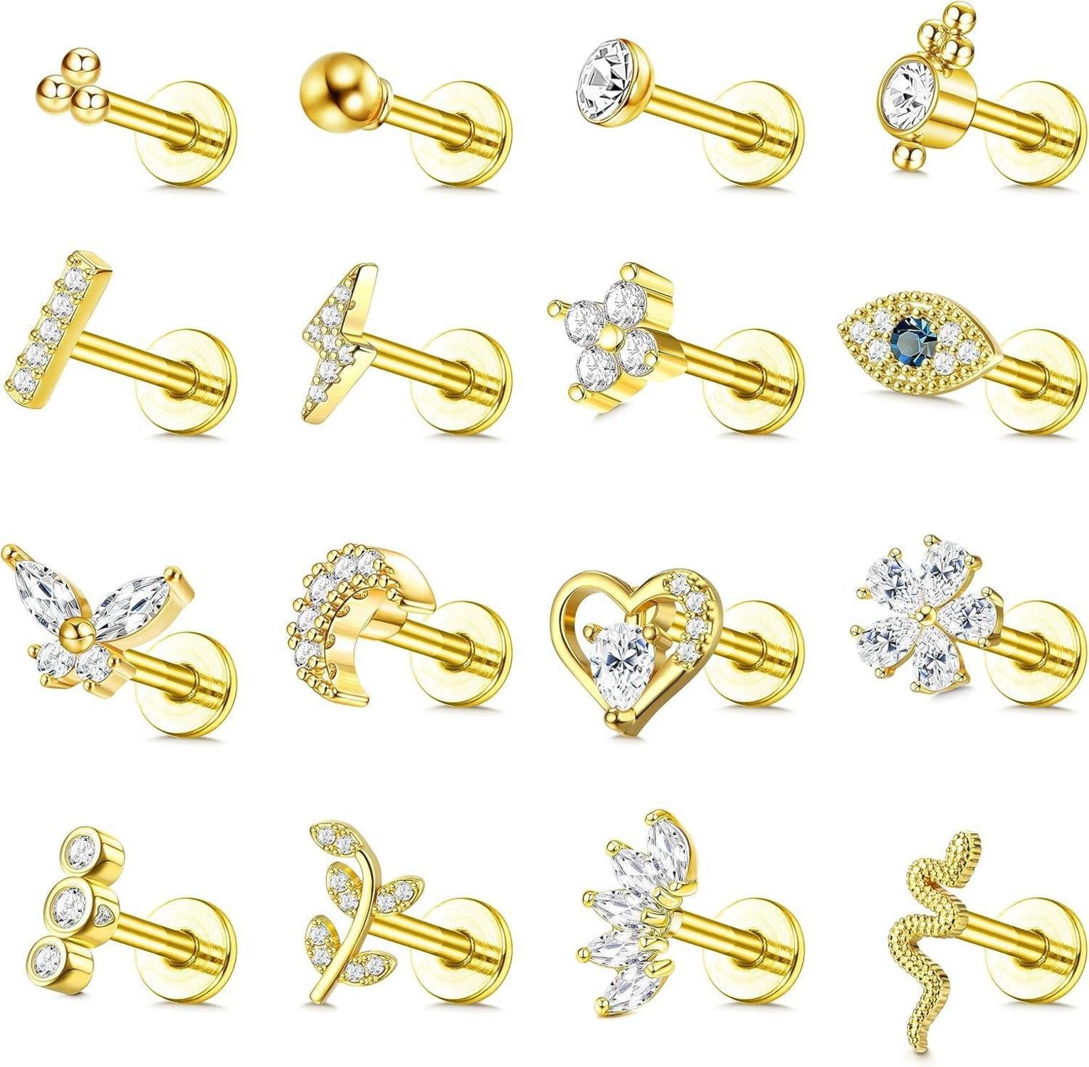 LuxusKollektion Schmuckset 16G Helix Tragus Piercing günstig online kaufen
