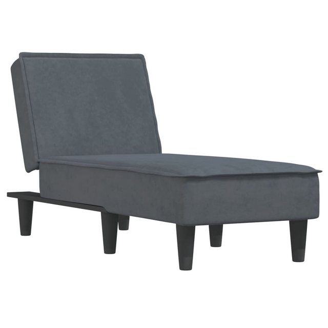 vidaXL Chaiselongue, Liegesofa Dunkelgrau Samt günstig online kaufen