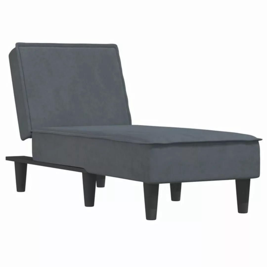 vidaXL Chaiselongue, Liegesofa Dunkelgrau Samt günstig online kaufen