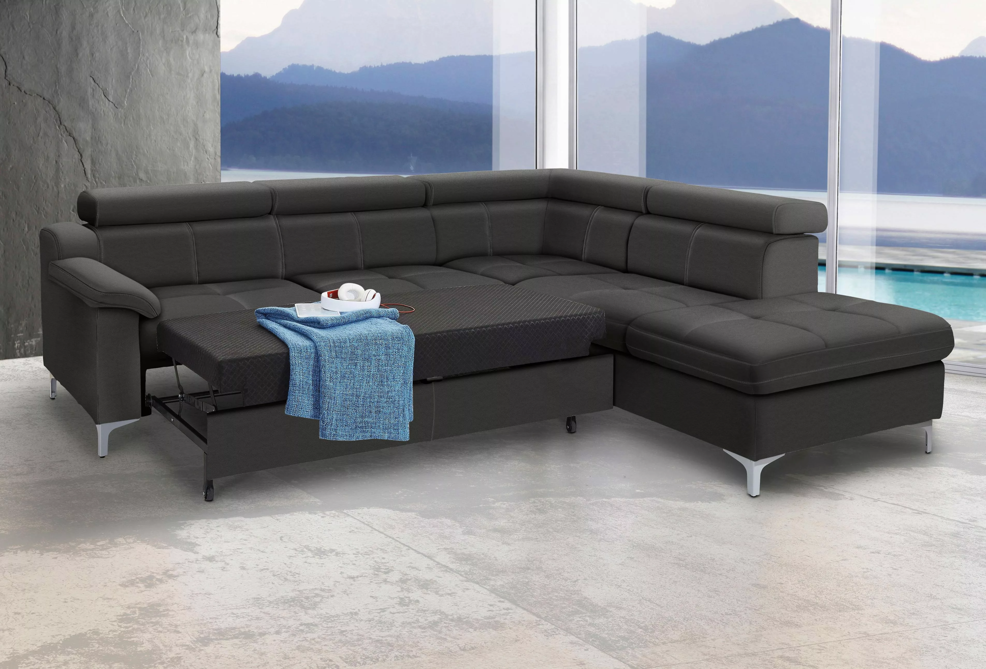 exxpo - sofa fashion Ecksofa "Florenz, aktuelles Design, komfortabler Sitz günstig online kaufen