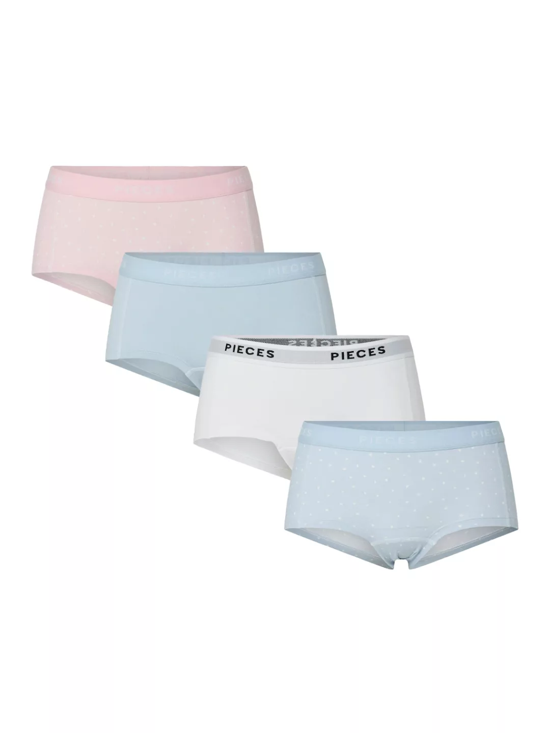 pieces Hipster "PCLOGO LADY 4 PACK AOP/SOLID NOOS BC", (Packung, 4 St.) günstig online kaufen