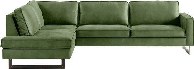 Places of Style Ecksofa Pinto, 290 cm, Ottomane links / rechts, Cord, Feinc günstig online kaufen