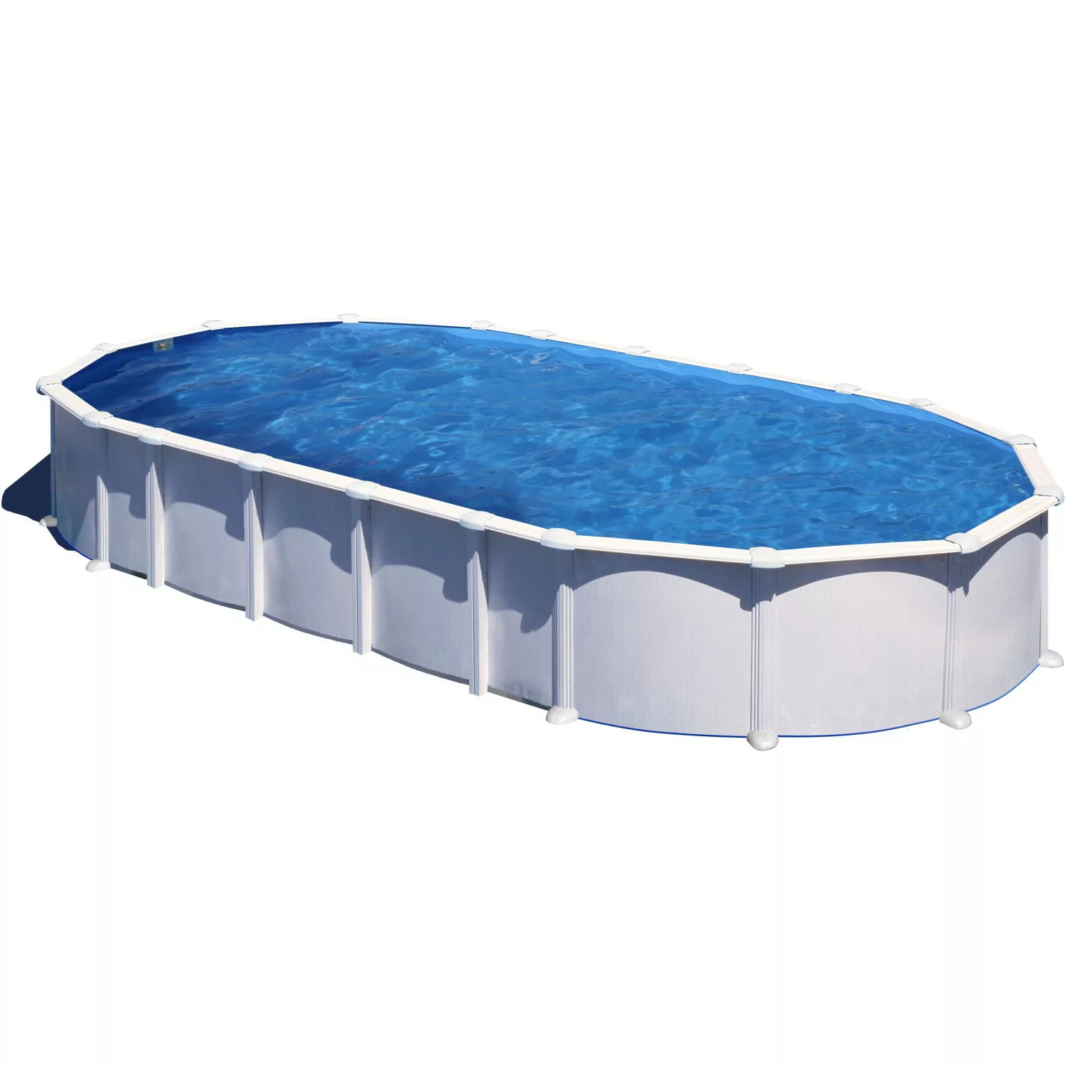 Gre Stahlwand-Pool Haiti 1.000 cm x 550 cm x 132 cm Omega-System Oval Weiß günstig online kaufen