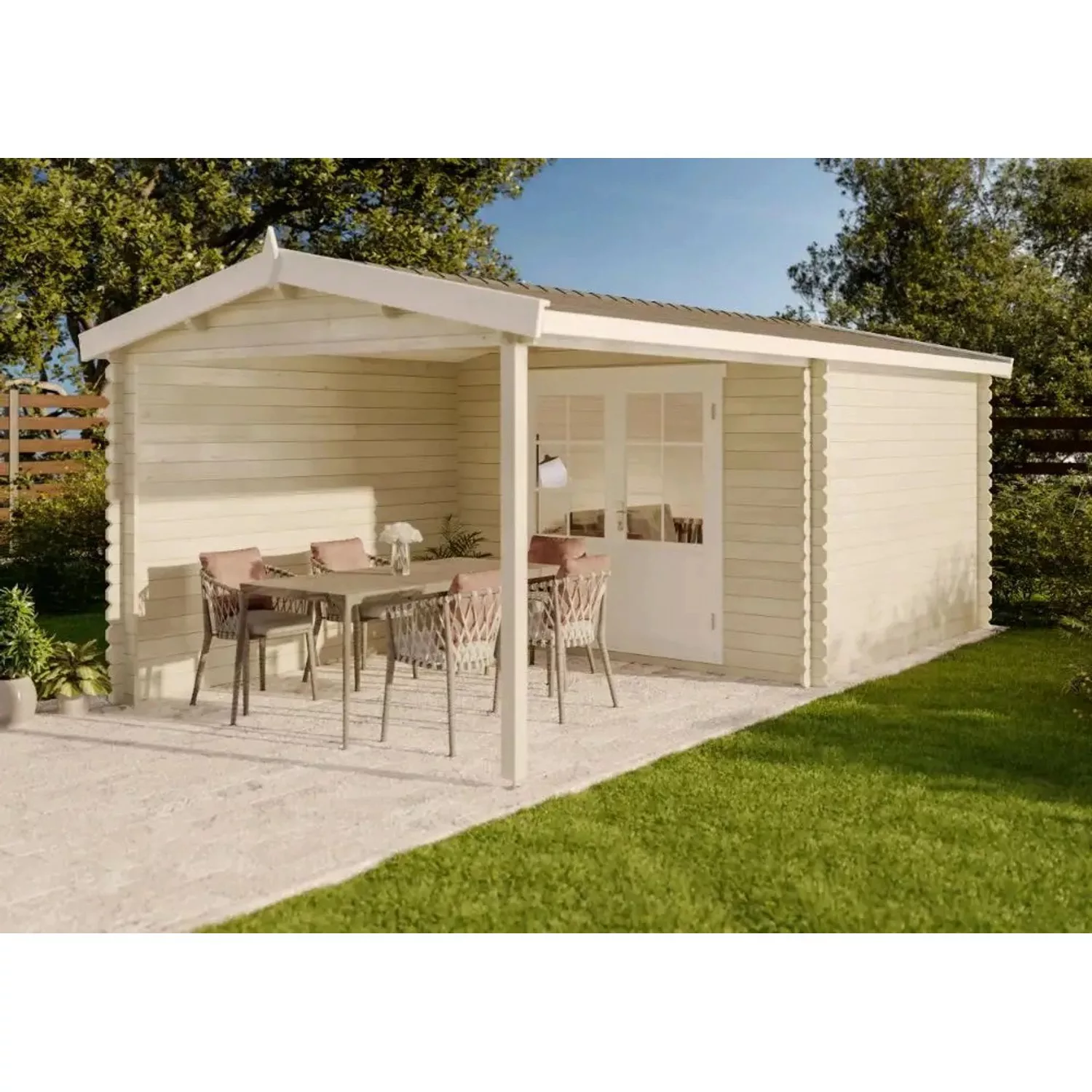 Alpholz Gartenhaus Ruben-28 Satteldach Imprägniert 576 cm x 284 cm günstig online kaufen