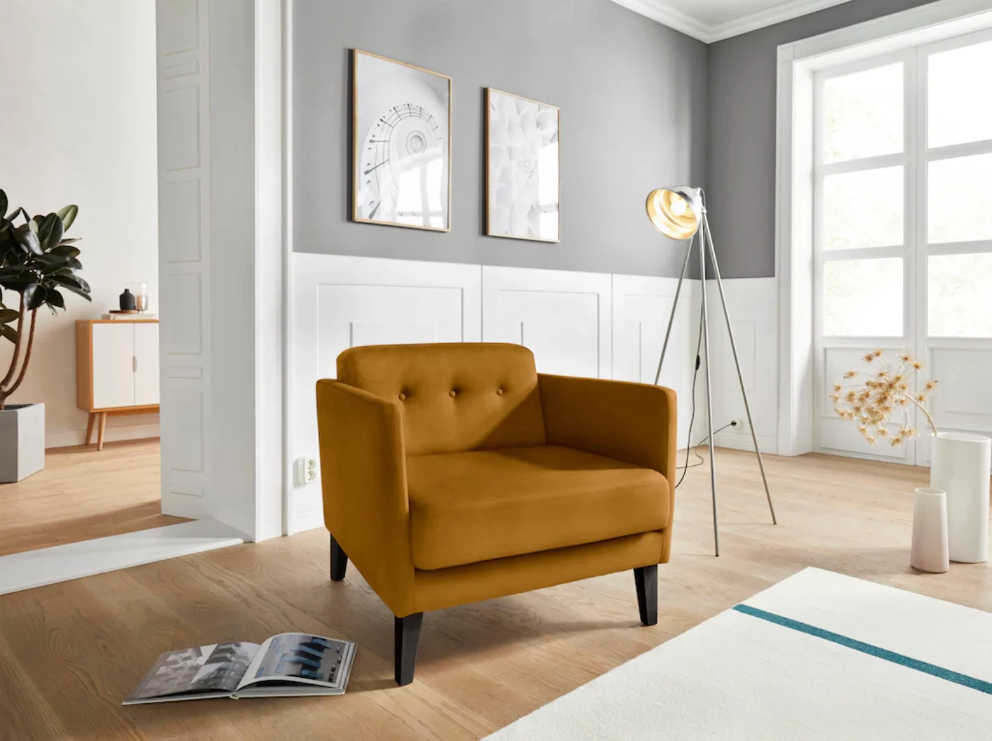 andas Sessel »Raadal«, in skandinavischer Optik, mit Knopfheftung, Design b günstig online kaufen