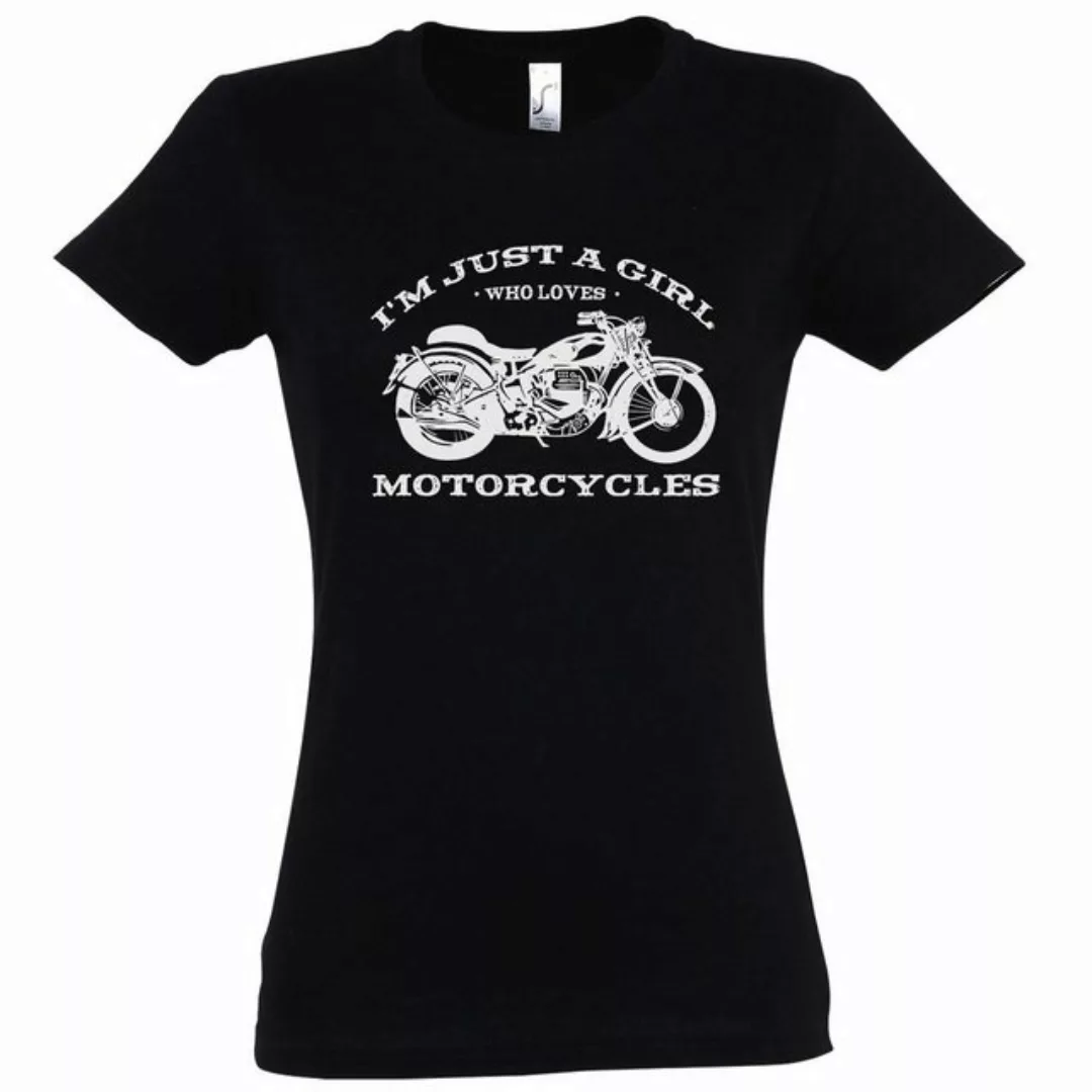 Youth Designz T-Shirt "I Am Just A Girl Who Loves Motorcycles" Damen Shirt günstig online kaufen