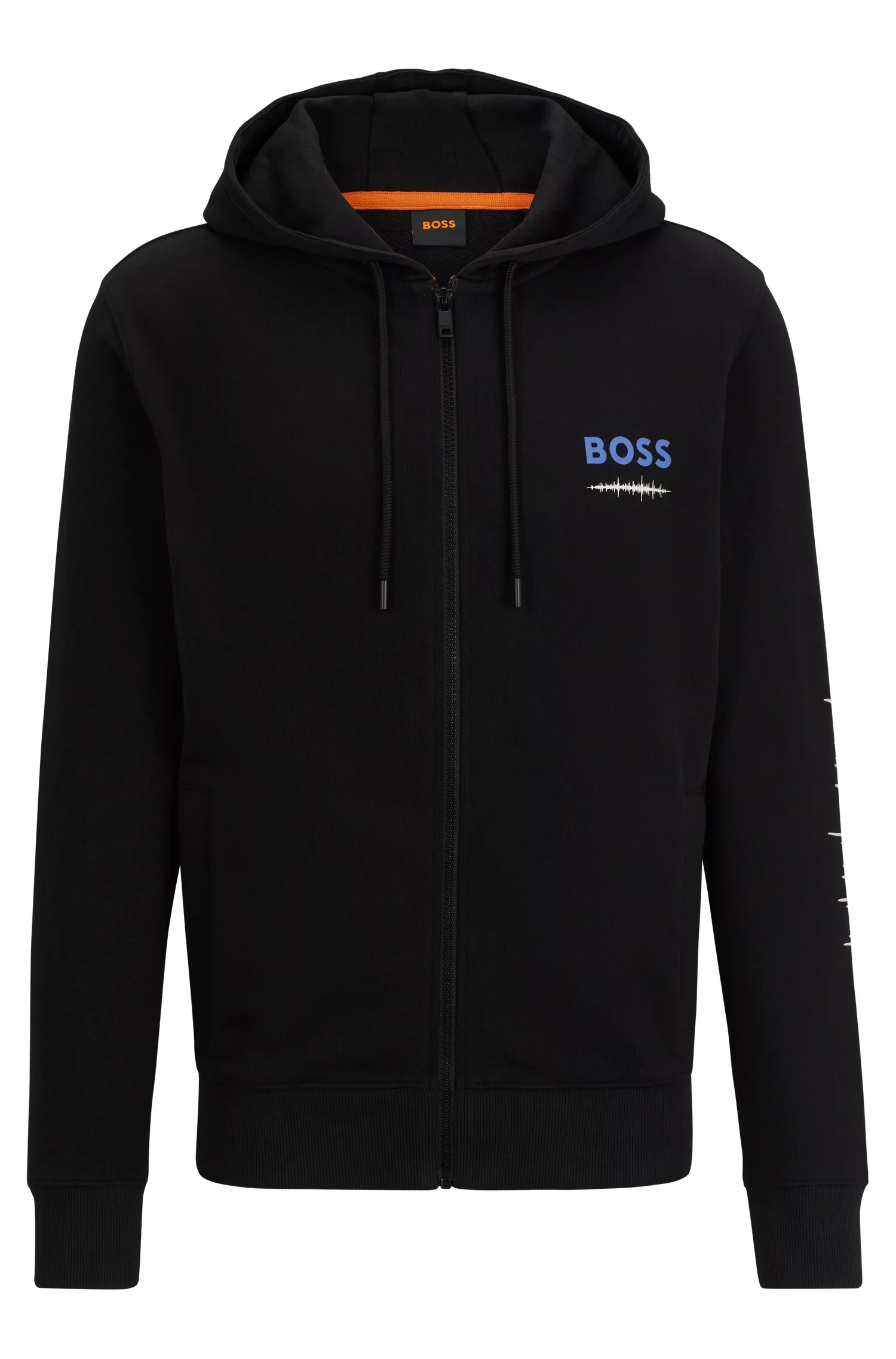 BOSS ORANGE Kapuzenfleecejacke "ZeGrafix", mit Kapuze, mit großem Aufdruck günstig online kaufen