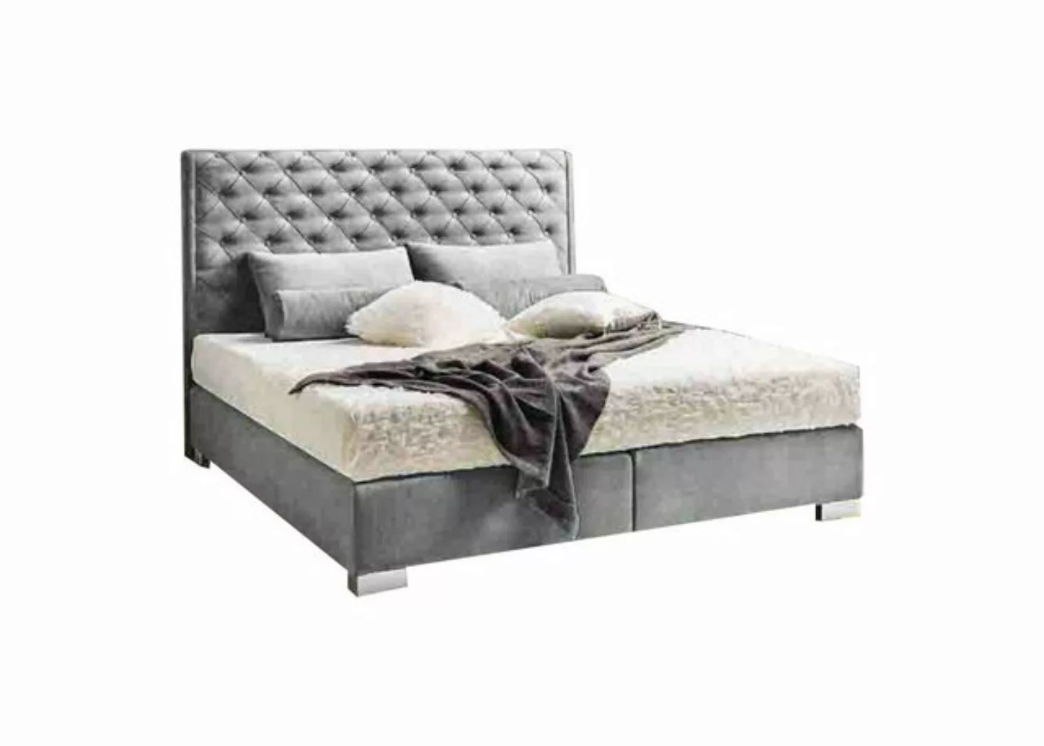 JVmoebel Bett, Chesterfield Boxspring Bett Textil Schlafzimmer Möbel Modern günstig online kaufen