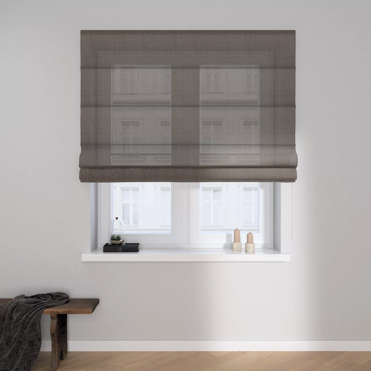 Dekoria Raffrollo Capri, grau, 110 x 150 cm günstig online kaufen