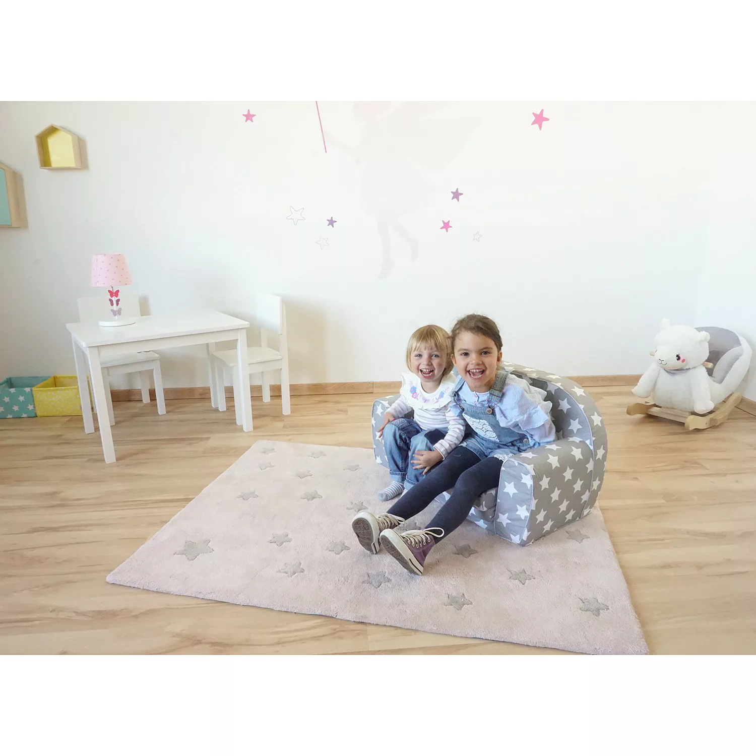 Knorrtoys® Sofa Grey White Stars, für Kinder, Made in Europe günstig online kaufen