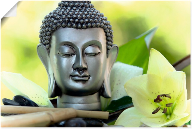 Artland Wandbild »Entspannung und Ruhe mit Buddha«, Buddhismus, (1 St.), al günstig online kaufen