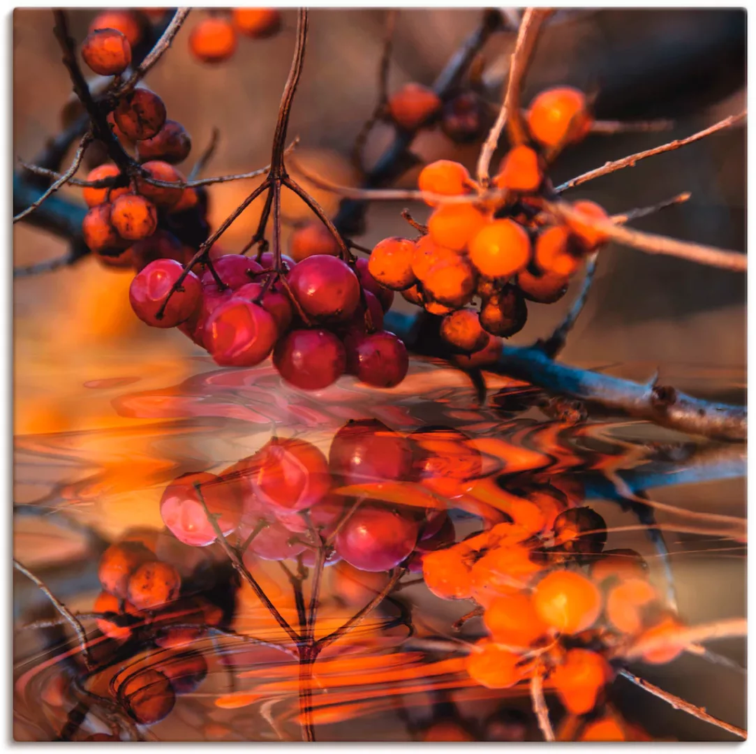 Artland Leinwandbild "Rote Beeren - Wildbeeren", Pflanzen, (1 St.), auf Kei günstig online kaufen