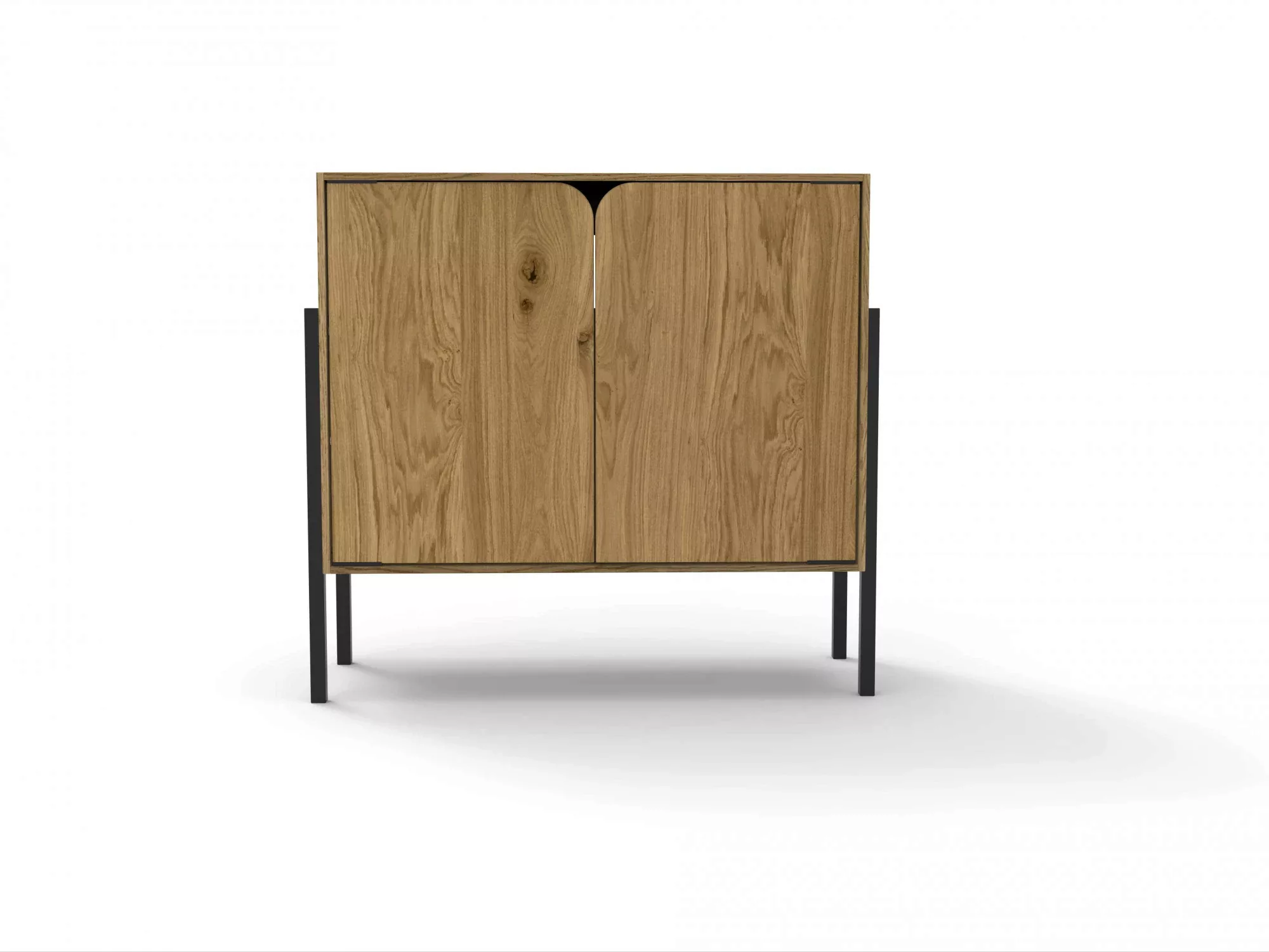 andas Sideboard "Finton", Kommode mit 2 Türen, Korpuss aus massiver Eiche günstig online kaufen