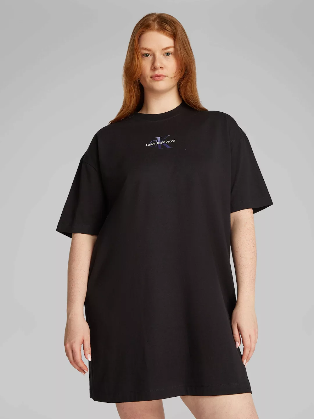 Calvin Klein Jeans Plus Shirtkleid "PLUS GRADIENT MONOLOGO TEE DRESS", in g günstig online kaufen