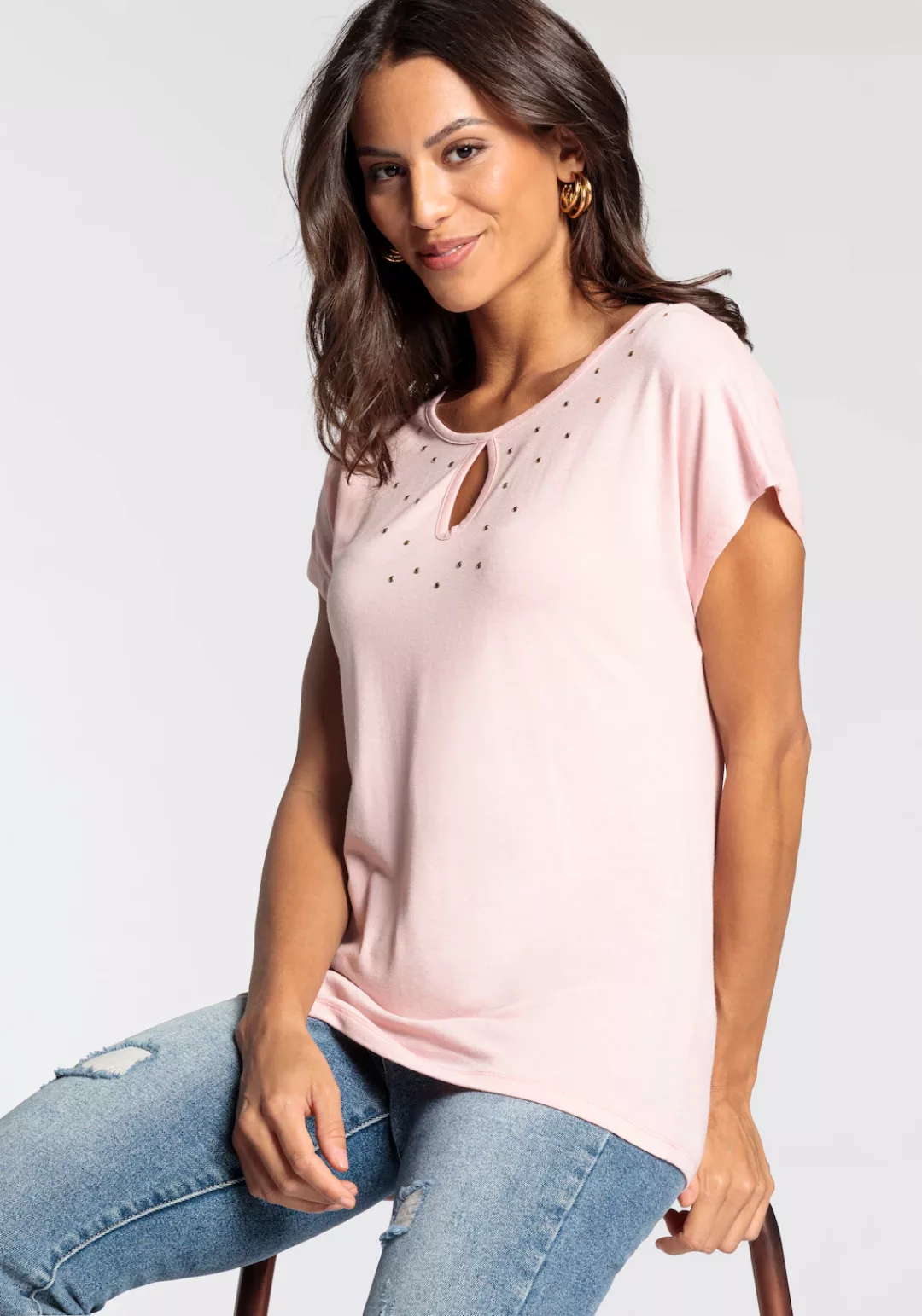 Melrose Oversize-Shirt, mit Ziernieten - NEUE KOLLEKTION günstig online kaufen
