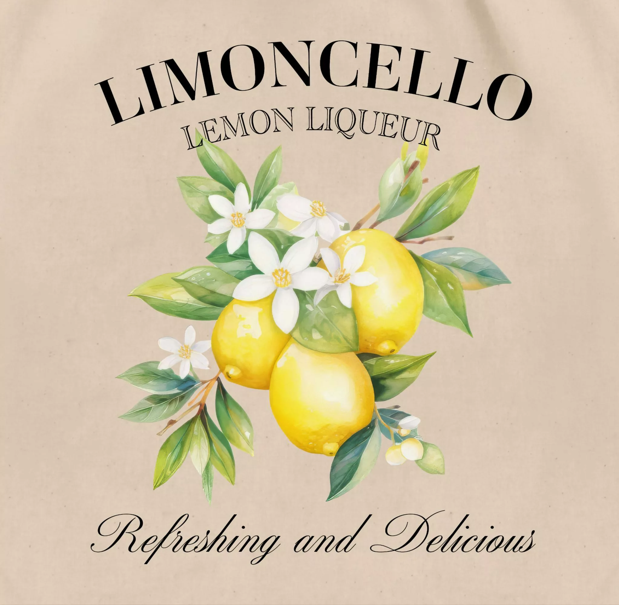 Shirtracer Turnbeutel Limoncello Refreshing and Delicious günstig online kaufen