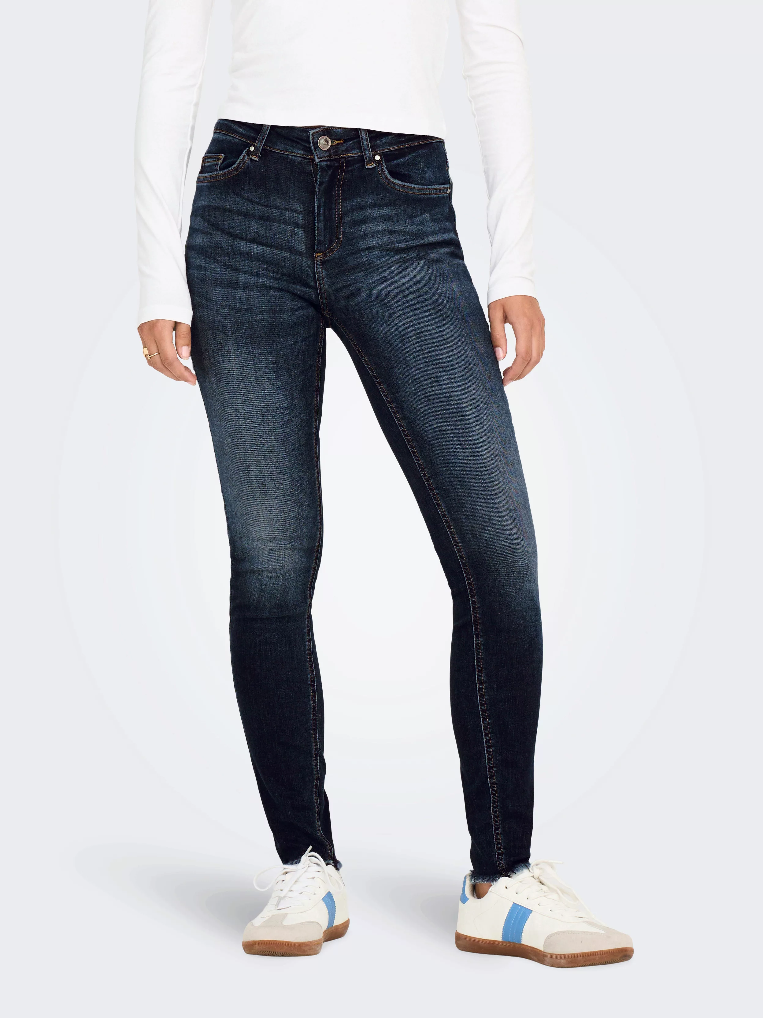 ONLY Skinny-fit-Jeans ONLBLUSH MID SK ANKLE RW DNM DOT245 NOOS günstig online kaufen