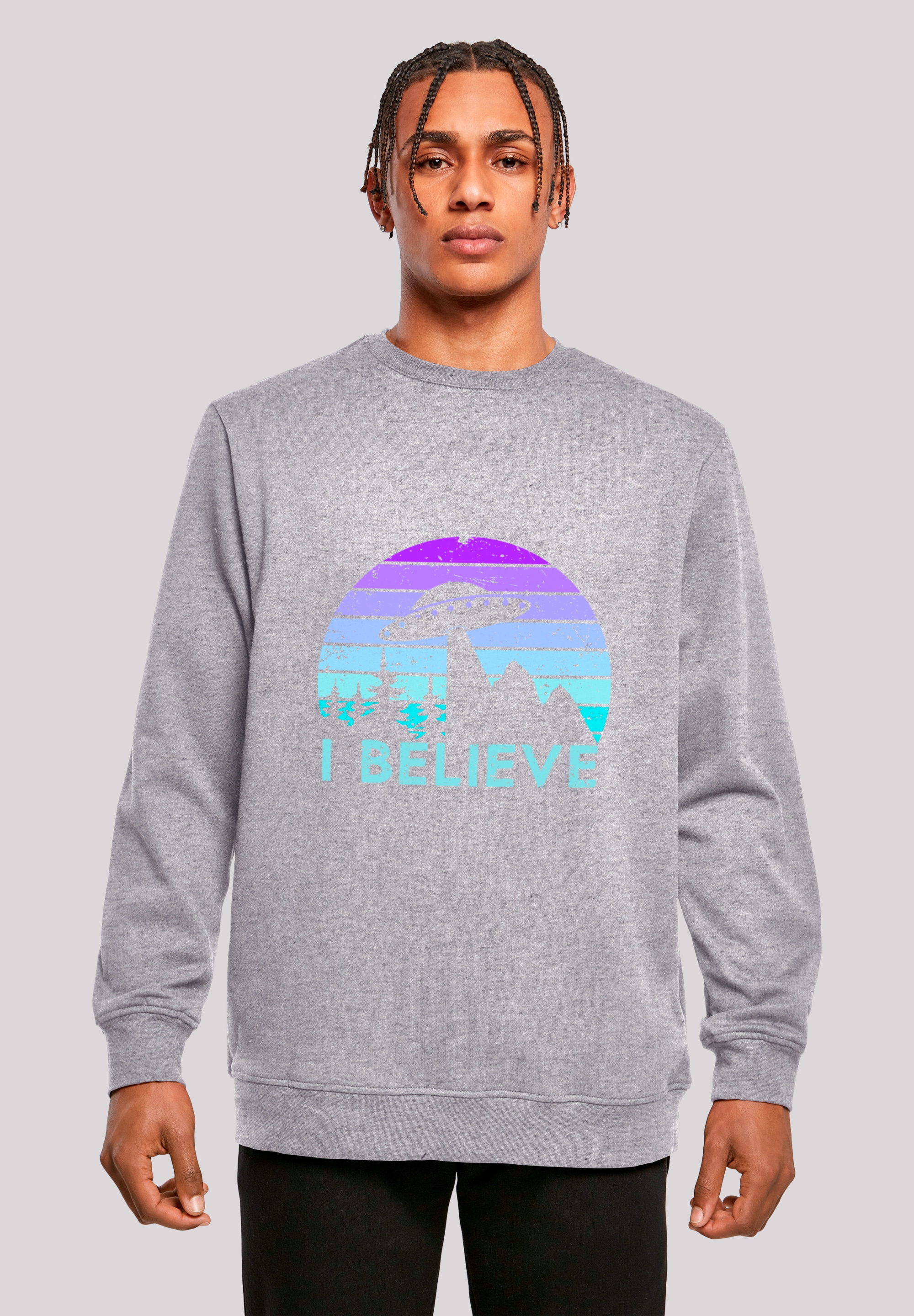 F4NT4STIC Sweatshirt "I BELIEVE UFO Alien Raumschiff Retro", Premium Qualit günstig online kaufen