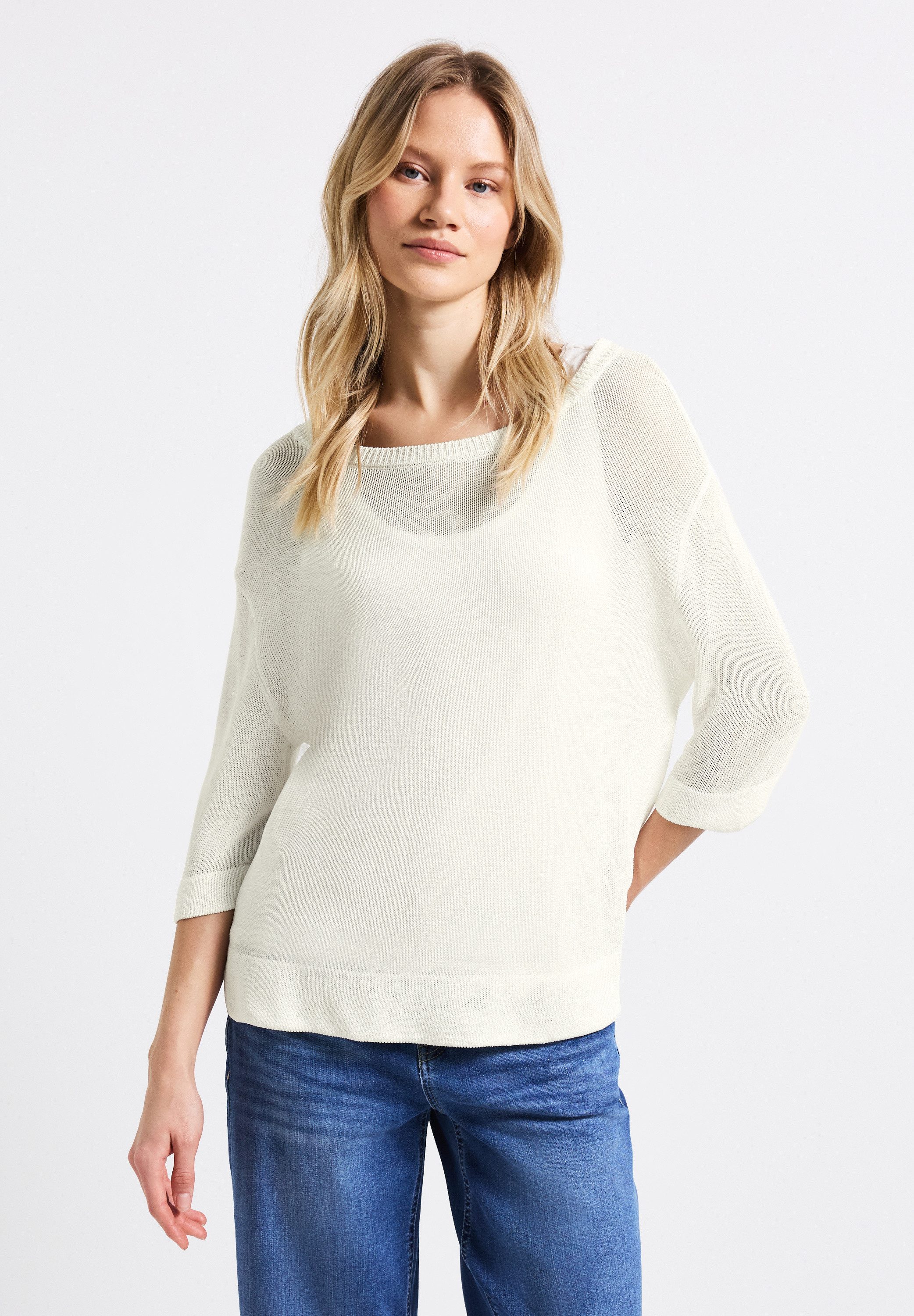 STREET ONE Strickpullover mit 3/4 Ärmeln günstig online kaufen