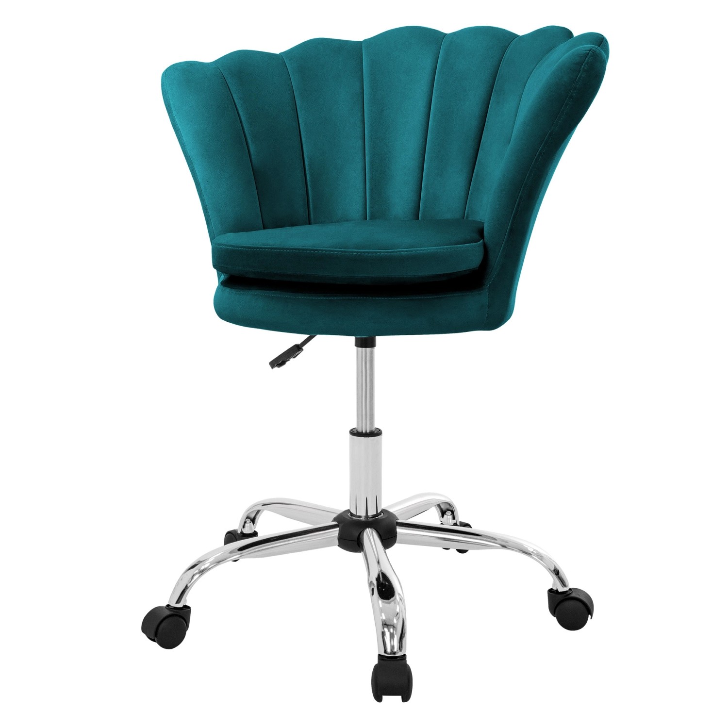 ML-Design Drehstuhl aus Samt Petrol Höhenverstellbar 360 Grad 5 Rollen günstig online kaufen