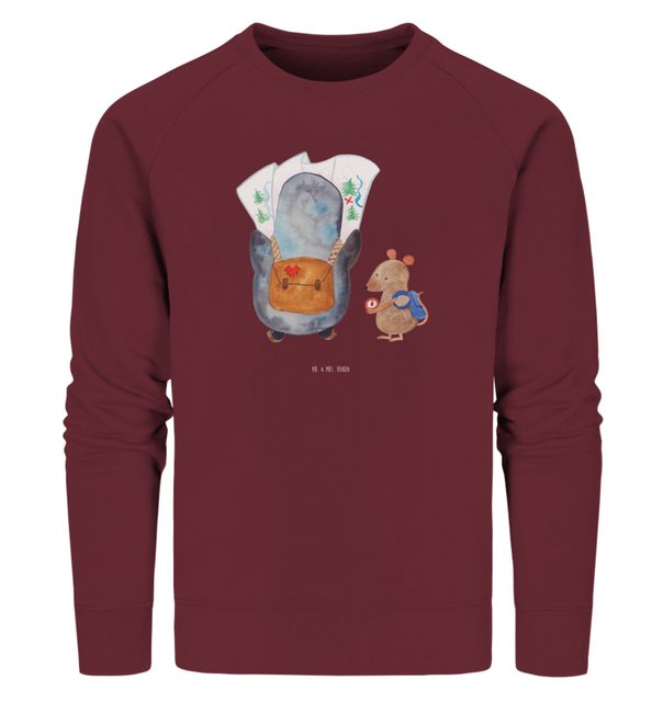 Mr. & Mrs. Panda Longpullover Größe S Pinguin & Maus Wanderer - Burgundy - günstig online kaufen