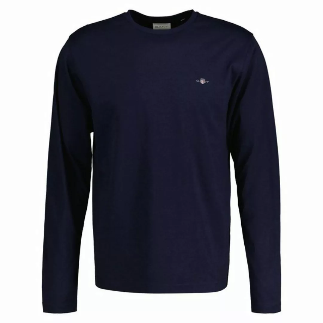 Gant Langarmshirt REG SHIELD LS T-SHIRT mit Logostickerei auf der Brust günstig online kaufen