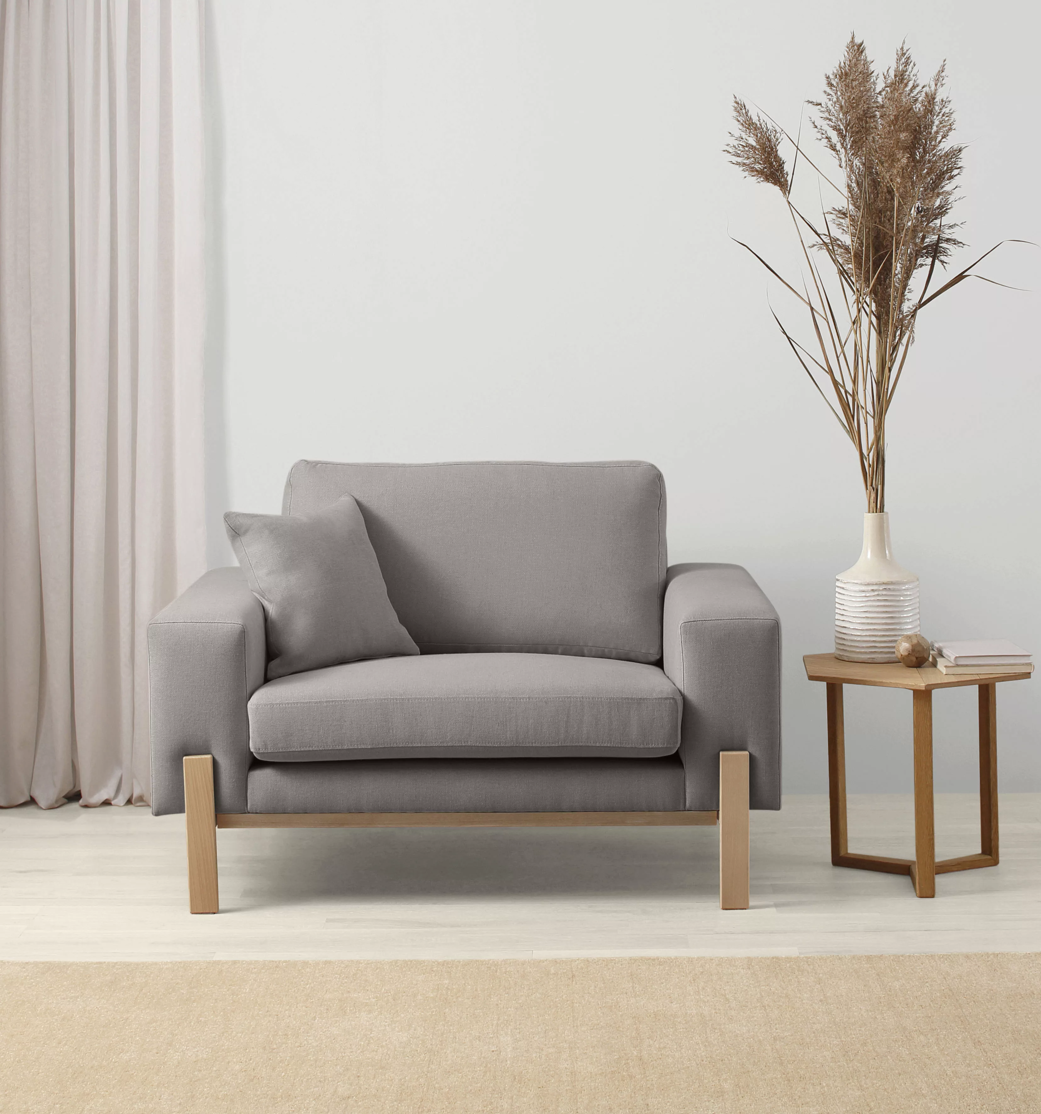 OTTO products Loveseat "Hanne Sessel mit Holzrahmen", Verschiedene Bezugsqu günstig online kaufen