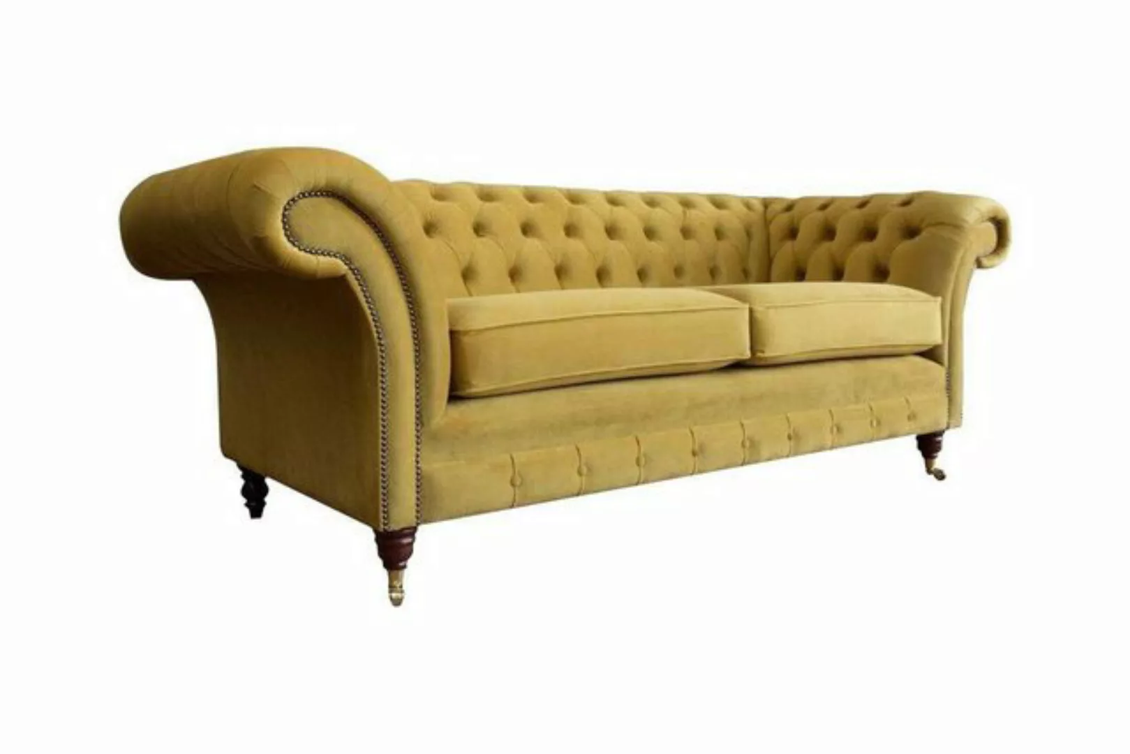 Xlmoebel Sofa Chesterfield 3-Sitzer Komfort Sofa 3er Couch Textile Stil Möb günstig online kaufen