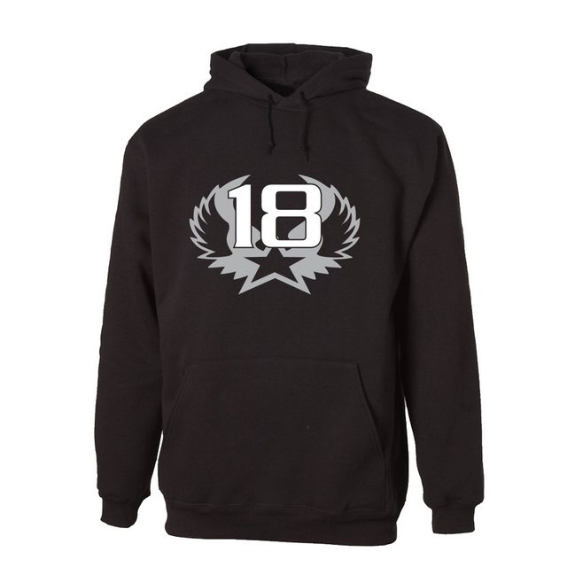 G-graphics Hoodie 18 – Stern mit Flügeln zum 18ten Geburtstag mit trendigem günstig online kaufen