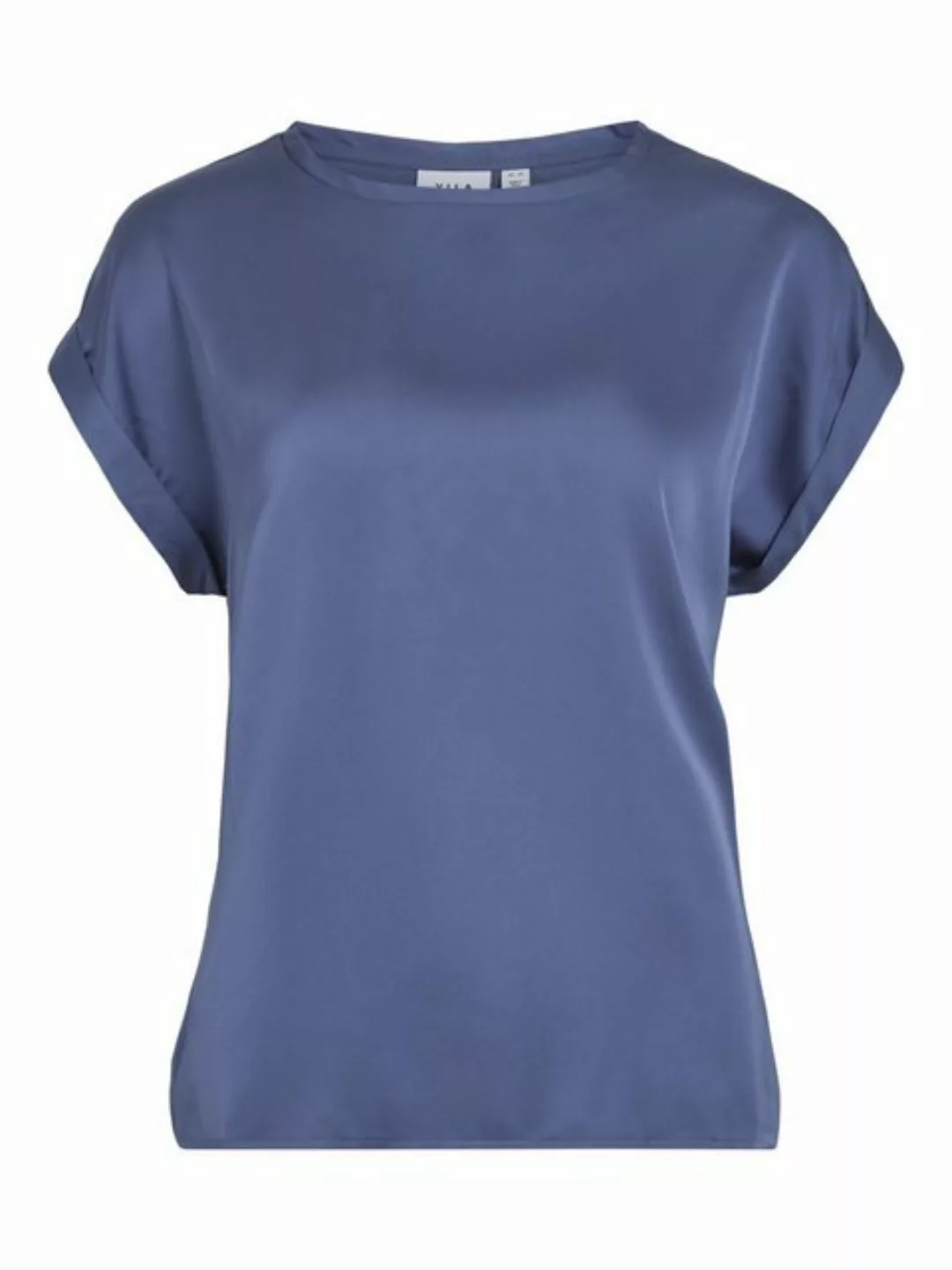 Vila T-Shirt Satin Blusen T-Shirt Kurzarm Basic Top Glänzend VIELLETTE VIEL günstig online kaufen