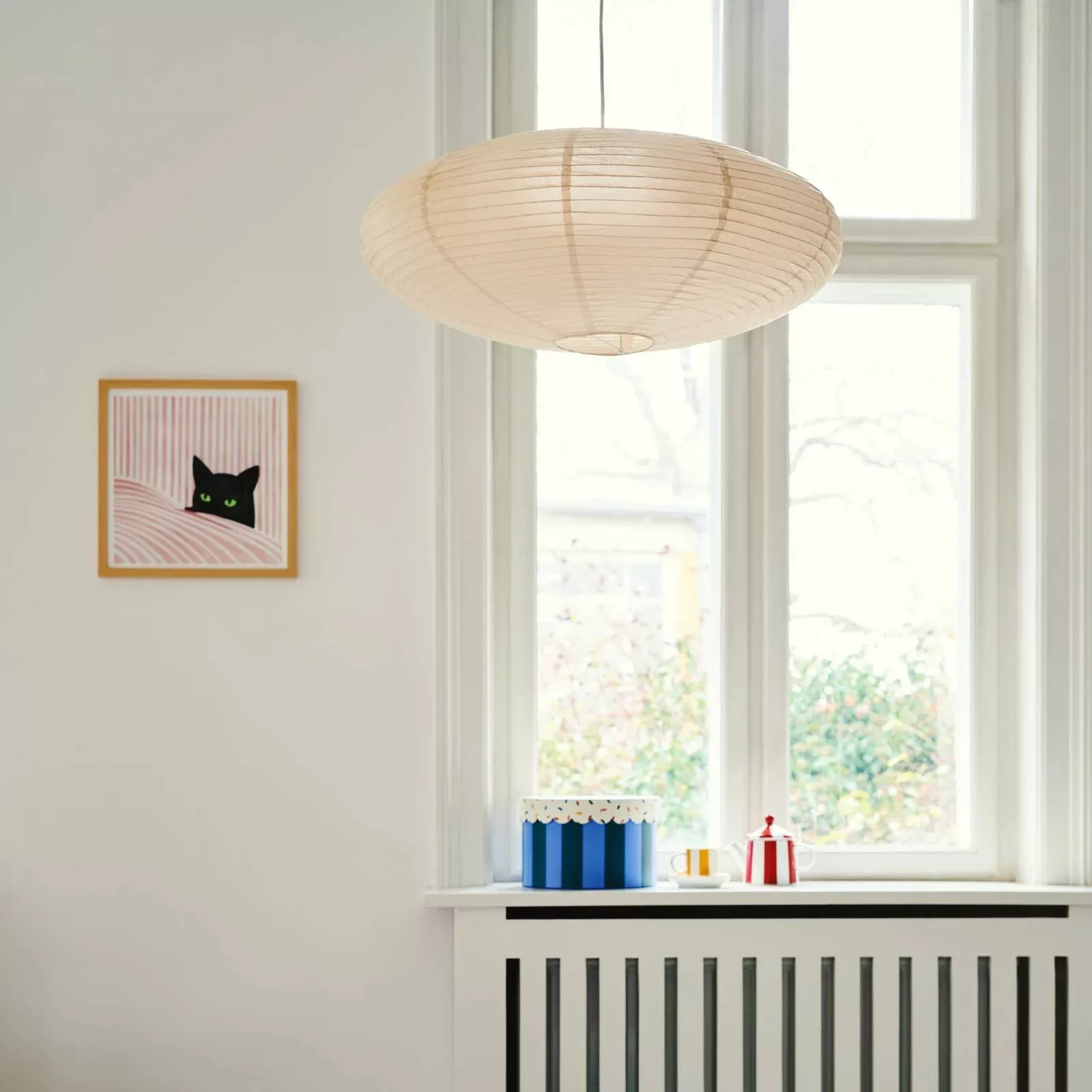Lampenschirm Villo 60 aus Papier Ø 60cm, Höhe 25cm, beige günstig online kaufen