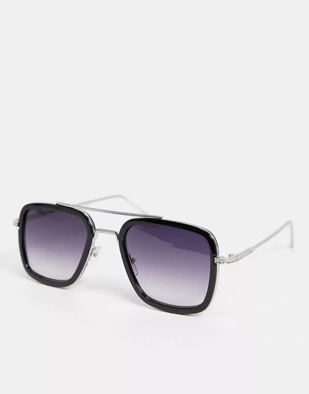 Madein – 70er-Kollektion – Sonnenbrille mit goldfarbenem Rahmen-Schwarz günstig online kaufen
