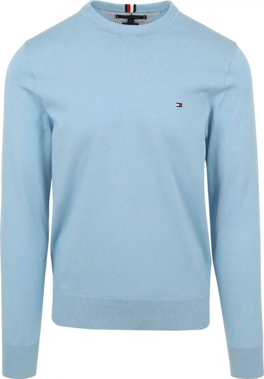 Tommy Hilfiger Pullover Blau Mouliné - Größe M günstig online kaufen